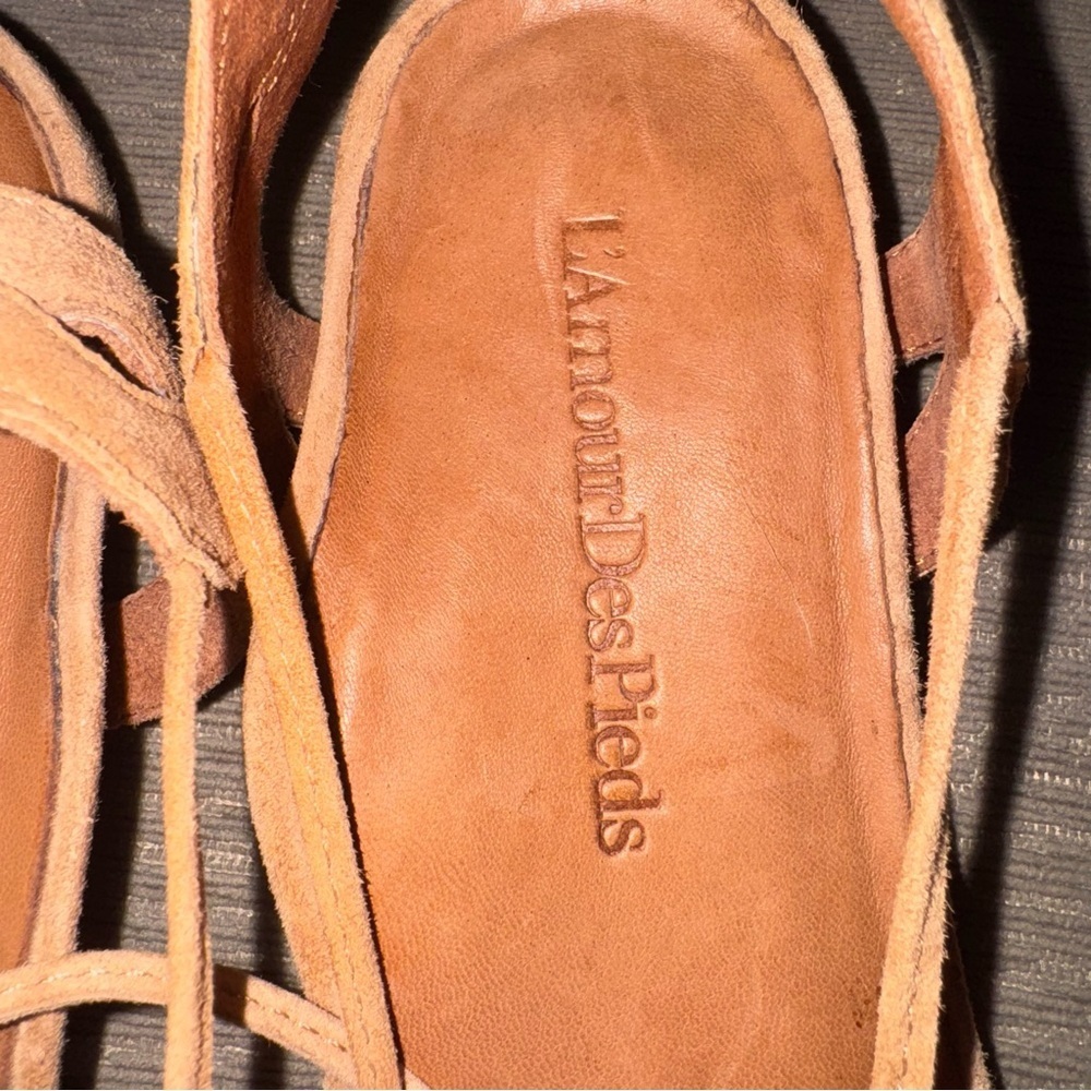 L’Amour Des Pieds Darrylinn Lace Up Sandals Comfort Cutout Leather Darrylynn - Picture 7 of 7